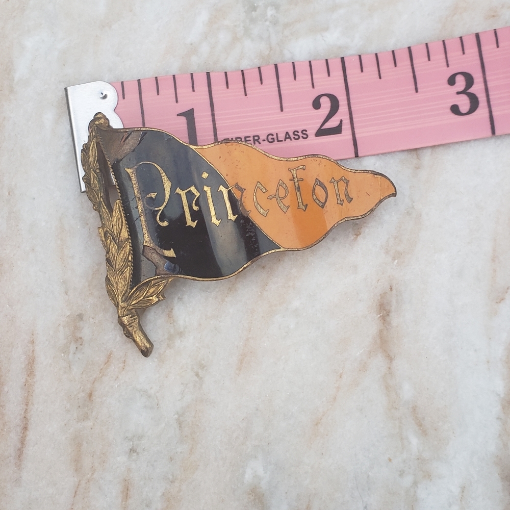 Victorian Era Princeton Penant Enamel Brooch - Picture 13 of 13